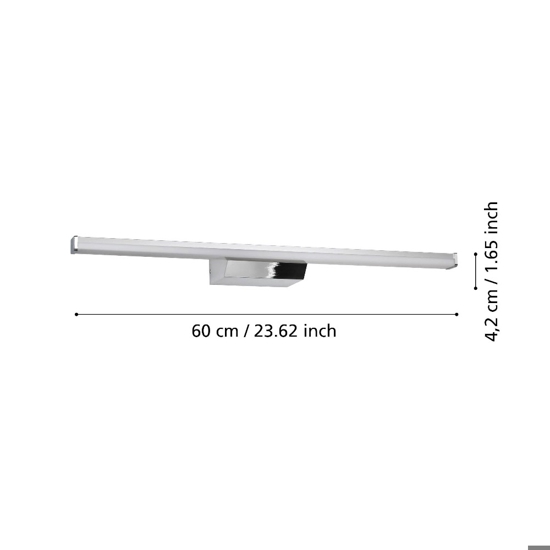 Regello z eglo applique da bagno per specchio led rgb 2700k a 6500k ip44