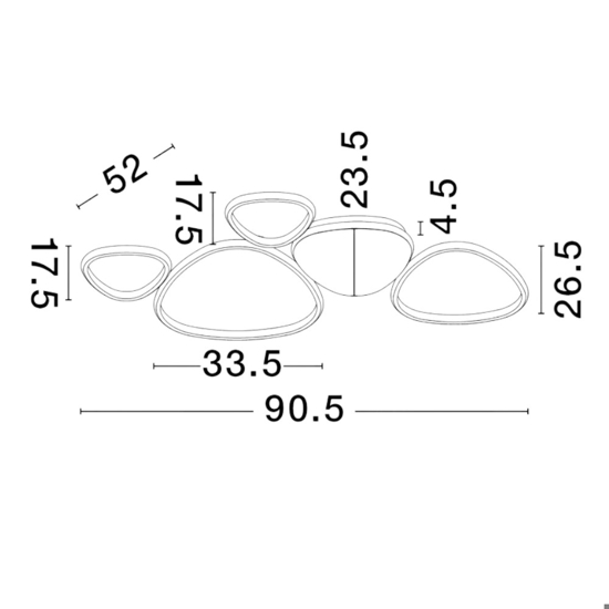 Plafoniera moderna led 3200k per salotto