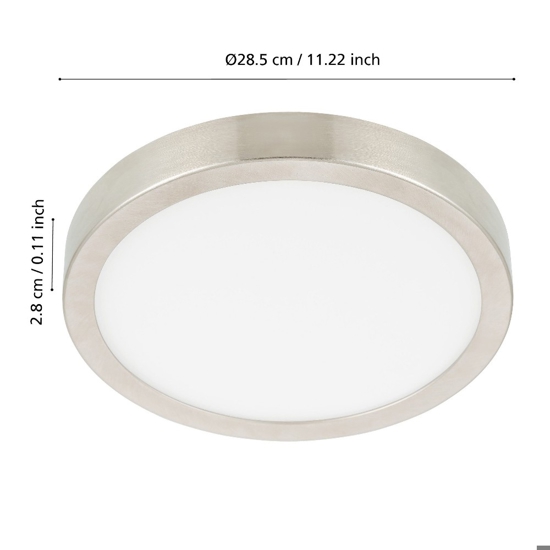 Fueva z plafoniera da bagno ip44 moderna tonda led 2700k a 6500k