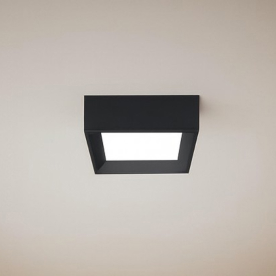 Plafoniera led 3000k nera linea light tara mini