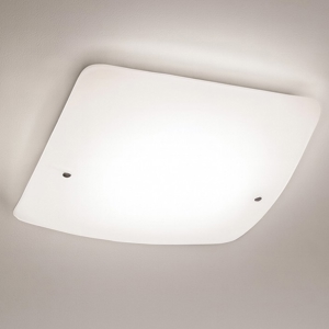 Celine pl3 ideal lux plafoniera moderna quadrata vetro satinato semplicem per cucina