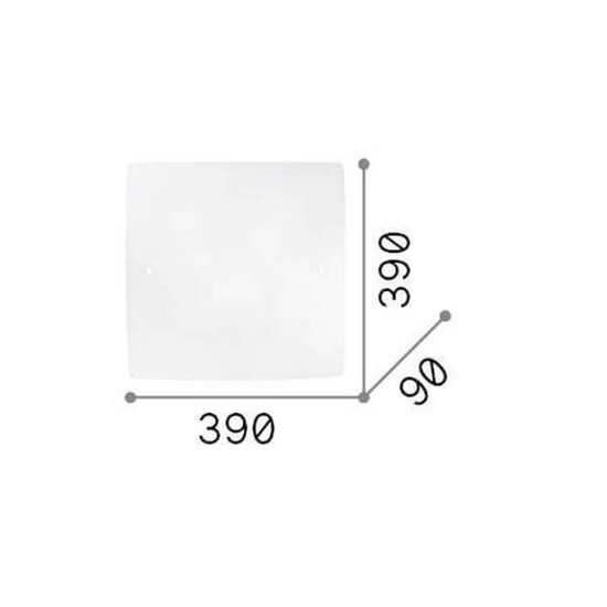 Celine pl3 ideal lux plafoniera moderna quadrata vetro satinato semplicem per cucina