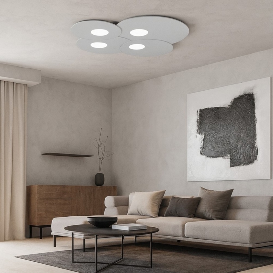 Plafoniera da soffitto per cucina moderna grigio toplight cloud