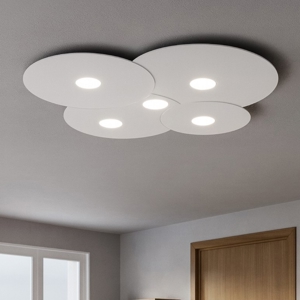 Plafoniera per cucina 5 luci moderna grigio toplight cloud