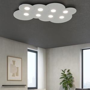 Plafoniera design moderna nuvola grigio cloud top light