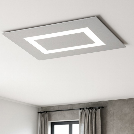 Top light carpet plafoniera led 60w grigio design moderno