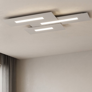 Wally top light plafoniera da cucina grigio moderna rettangolare