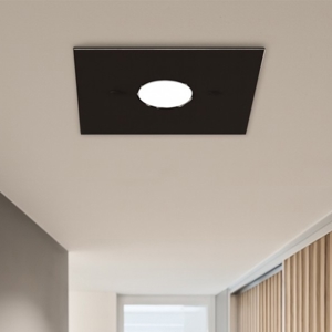 Plafoniera quadrata top light path vetro marrone lucido
