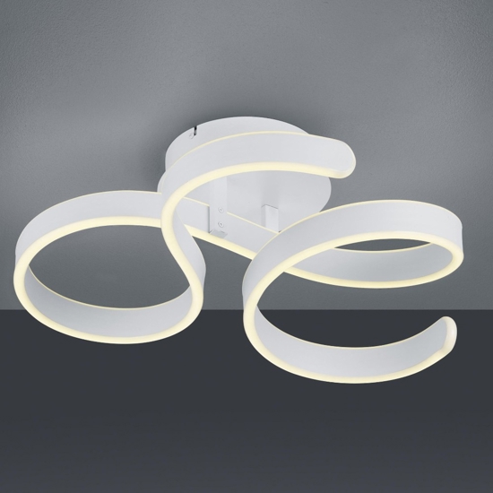 Plafoniera led dimmerabile design moderna bianca per soggiorno