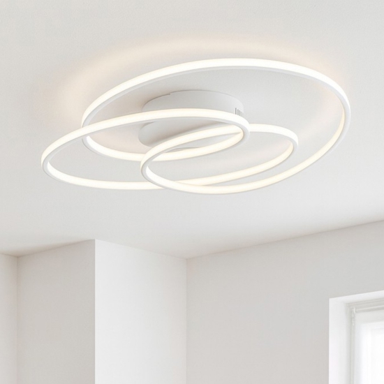 Plafoniera per camera da letto moderna led 3000k dimmerabile bianca
