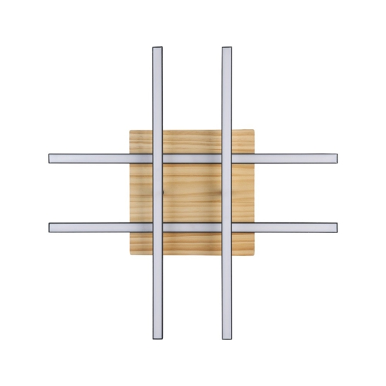 Eglo marinello plafoniera led 26w 3000k in legno nera design moderna