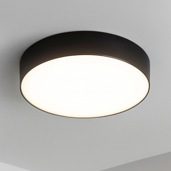 Plafoniera led gea luce cloe nero 20w 3000k rotonda