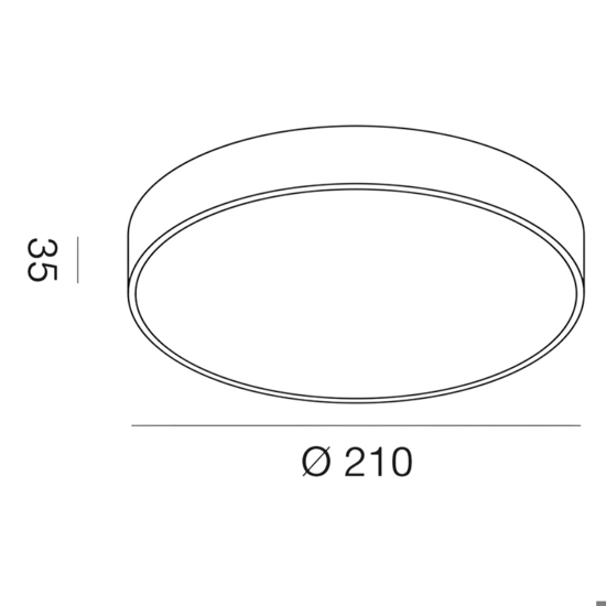 Plafoniera led gea luce cloe nero 20w 3000k rotonda