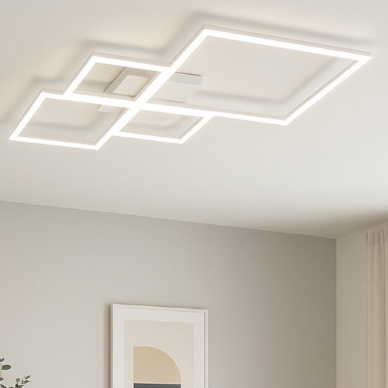 Plafoniera led 3000k 4000k quadrata bianca per soggiorno