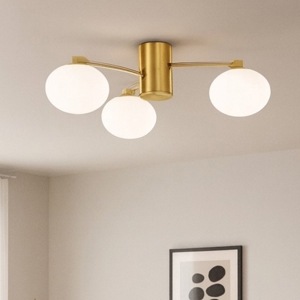 Ideal lux hermes pl3 d60 plafoniera tre sfere ottone ideal lux