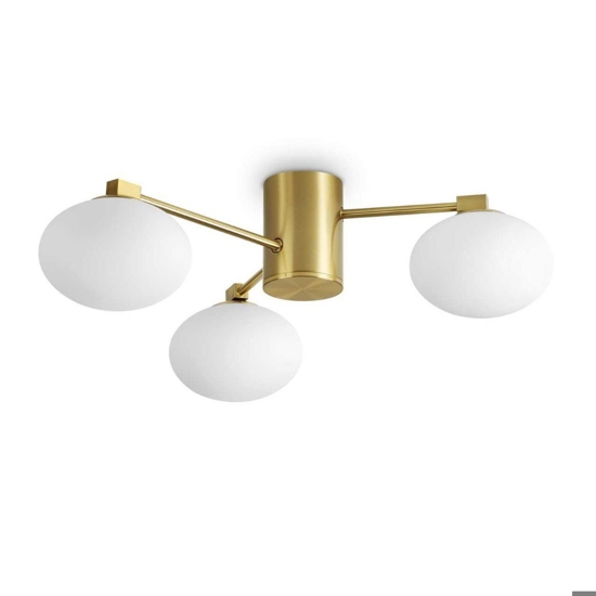 Ideal lux hermes pl3 d60 plafoniera tre sfere ottone ideal lux