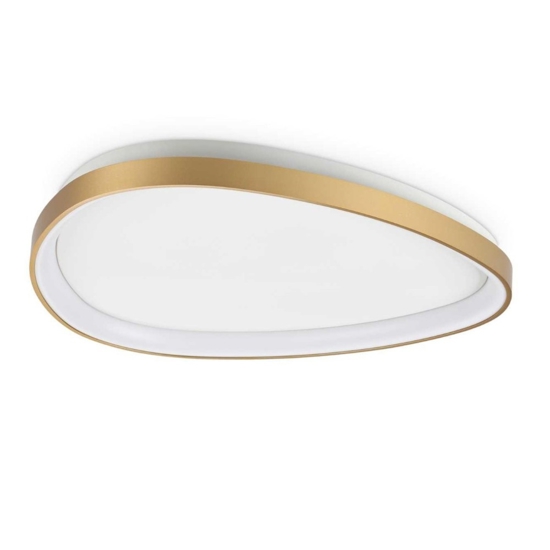 Plafoniera led 29w 3000k ottone gemini pl d061 ideal lux