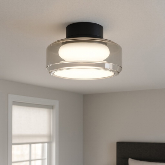 Topico pl d25 ideal lux plafoniera led 3000k con vetro fume