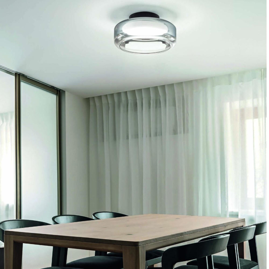 Topico pl d25 ideal lux plafoniera led 3000k con vetro fume