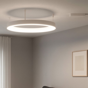Plafoniera cerchio 80cm led 50w 3000k bianca dimmerabile