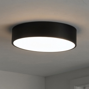 Plafoniera 50cm led nera design moderna per camera da letto