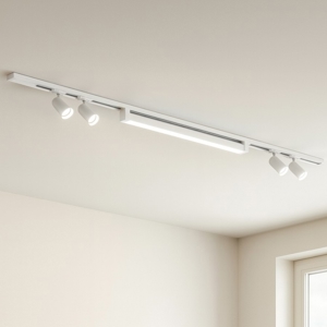 Sistema binario 200cm bianco con spot modulo led 40w 4000k