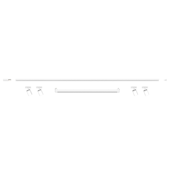 Sistema binario 200cm bianco con spot modulo led 40w 4000k
