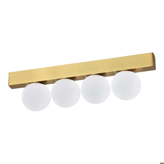 Plafoniera led 3000k ping pong pl4 ottone 4 sfere ideal lux