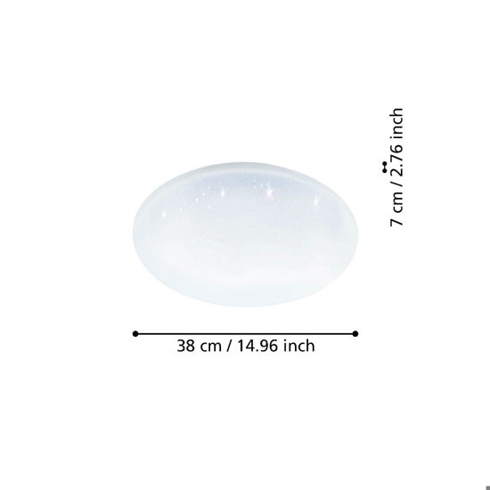 Totari z eglo plafoniera smart 38 cm efetto cristalli led 2700k a 6500k