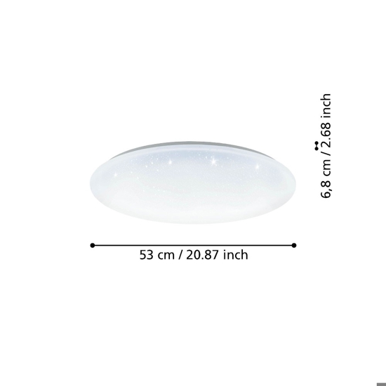 Totari z eglo plafoniera moderna diametro 53 cm led cct 2700k a 6500k