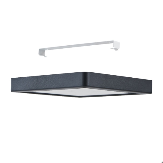 Fueva z eglo plafoniera da bagno nera led 16w 2700k a 6500k ip44