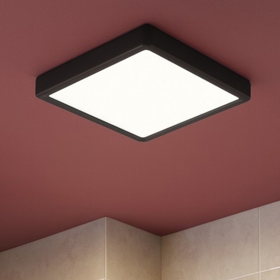 Fueva z eglo plafoniera da bagno quadrata minimal led 2700k a 6500k