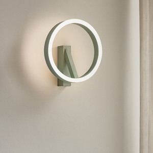 Criseide gea luce applique led 3000k dimmerabile biemissione verde salvia