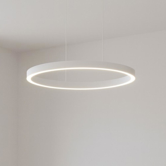 Gea luce criseide lampadario moderno led 3000k ovale bianco 90cm