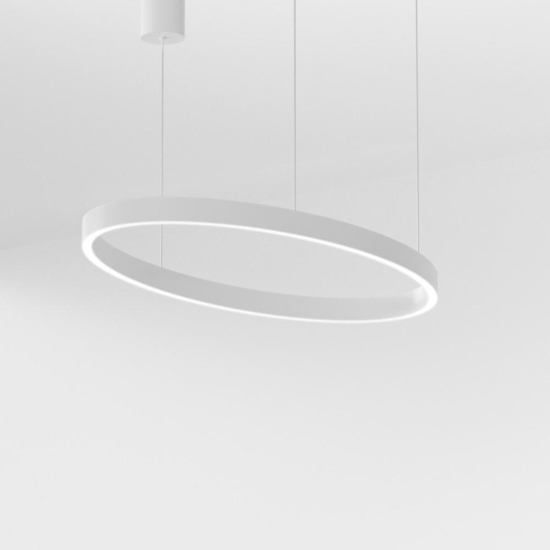 Gea luce criseide lampadario moderno led 3000k ovale bianco 90cm