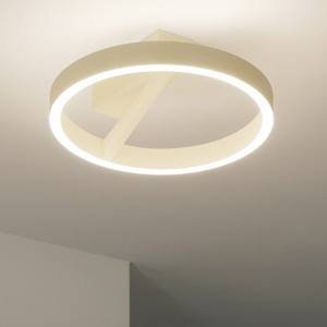 Gea luce criseide plafoniera tonda led 40w 3000k verde salvia moderna