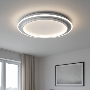 Gea luce dharma plafoniera moderna led 49w 3000k bianca circolare