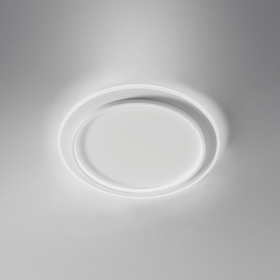 Gea luce dharma plafoniera moderna led 49w 3000k bianca circolare