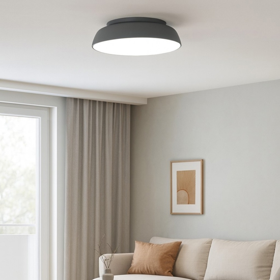 Vivida pinco plafoniera bronzo rotonda led 20w dimmerabile 3000k 4000k per soggiorno