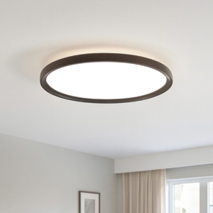 Vivida atena plafoniera moderna rotonda nera 48w 3000k 4000k