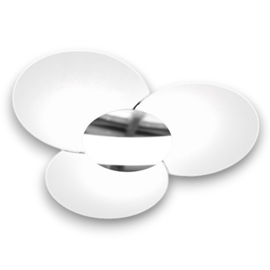 Plafoniera moderna vetri bianchi top light clover