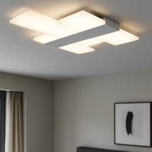 Grande plafoniera led 40w bianca per salotto toplight flight