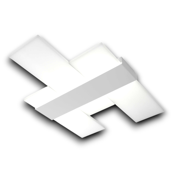 Grande plafoniera led 40w bianca per salotto toplight flight