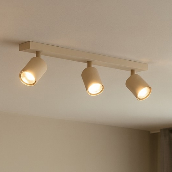 Toplight plafoniera moderna tre luci orientabili sabbia