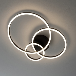 Plafoniera led frame pl cerchio ideal lux 3000k cerchi neri