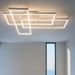 Plafoniera moderna bianca led 3200k per salotto