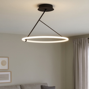 Plafoniera moderna per soggiorno design anello luminoso 30w 3000k