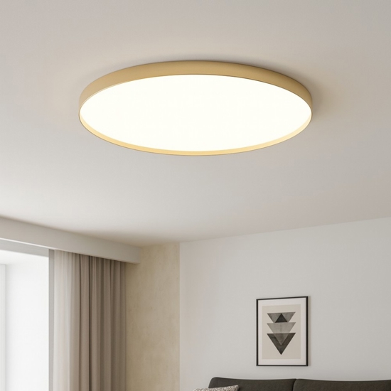 Gea luce acelia plafoniera moderna led 76w da 3000k a 4000k colore oro
