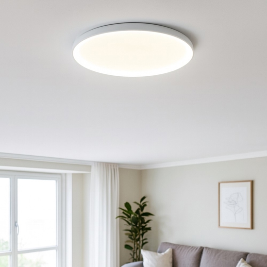 Plafoniera krizia px led 80w 4000k bianca moderna gea luce