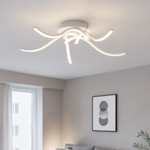 Gea luce plafoniera moderna tessa led 38w 3000k raggi luminosi